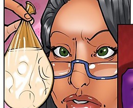 Cute interracial toons star is covering her naked body with jizz