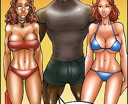 Hairy muff of a nasty toon is banged through the thongs in xxx black cartoons