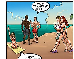 See some delicious perky nipples of an astonishing girl in a black xxx cartoon