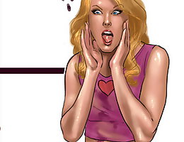 Taylor Swift nude cartoons. Wonderful toon girl pull down her apparel and take ebony schlong