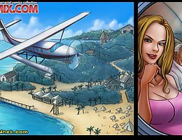 Great porn cartoons about the vacation on tropic island