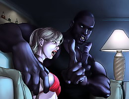 Big black guy want to fuck ho in the mouth interracial cartoon porn