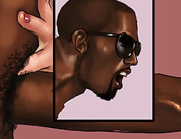 Topless Taylor Swift on this interracial comics start up performing sexy blowjob for Kanye West's massive ebony tool